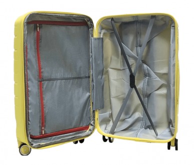 
 Чемодан средний M полипропилен Milano bag 0306 65×42×28см 56л Желтый Страна: Е. . фото 5
