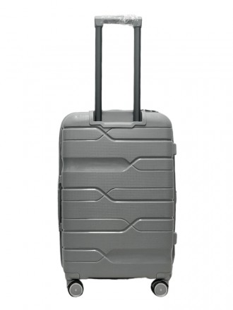 
 Чемодан средний M полипропилен Milano bag 0306 65×42×28см 56л Серебряный Стран. . фото 4