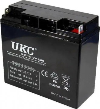 Акумуляторна батарея UKC 12v 18 А 12 В 18 А 
Акумуляторна батарея UKC виготовле. . фото 2