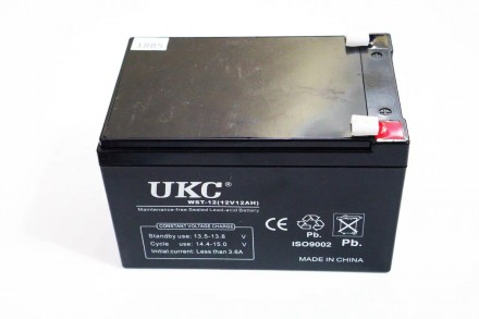 Акумуляторна батарея UKC 12v 12 А 12 В 12 А 
Акумуляторна батарея UKC виготовле. . фото 3