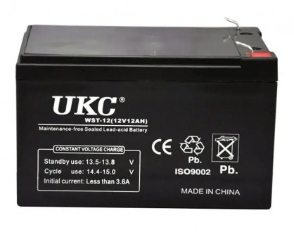 Акумуляторна батарея UKC 12v 12 А 12 В 12 А 
Акумуляторна батарея UKC виготовле. . фото 5