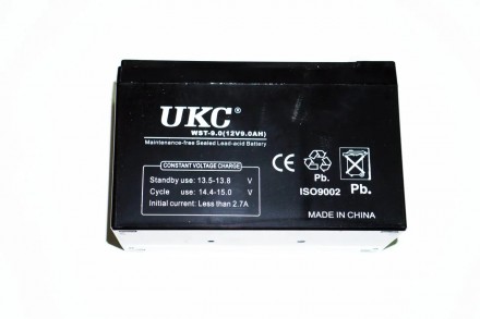 Акумуляторна батарея UKC 12v 9 А 12 В 9 А 
Акумуляторна батарея UKC виготовлена. . фото 2