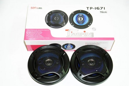 Автомобільна акустика колонки 16 см Tiaoping TP-1671 (500W) 2 смугові
Двосмугов. . фото 2