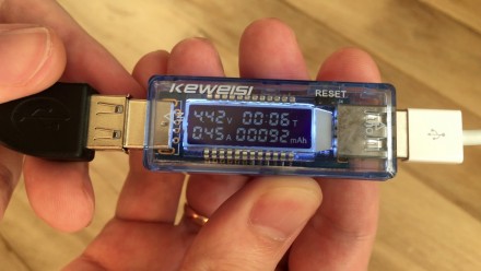 USB Тестер Keweisi KWS-V20 амперметр вольтметр вимірювач ємності акумулятора, юз. . фото 7