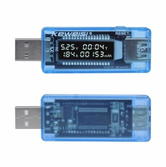 USB Тестер Keweisi KWS-V20 амперметр вольтметр вимірювач ємності акумулятора, юз. . фото 2