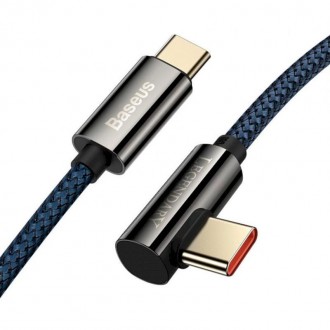 Кабель Baseus Legend Series Elbow USB-C-USB-C, 1м, Blue 
 
Отправка данного това. . фото 3