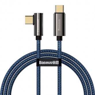 Кабель Baseus Legend Series Elbow USB-C-USB-C, 1м, Blue 
 
Отправка данного това. . фото 2