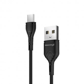 Кабель Grand-X USB-USB Type C, Cu, 3A, 1м, Fast Сharge, Black 
 
Отправка данног. . фото 5
