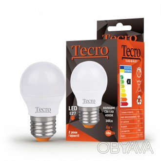 Лампа LED Tecro TL-G45-4W-4K-E27 4W 4000K E27 
 
Отправка данного товара произво. . фото 1