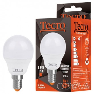 Лампа LED Tecro TL-G45-6W-4K-E14 6W 4000K E14 
 
Отправка данного товара произво. . фото 1