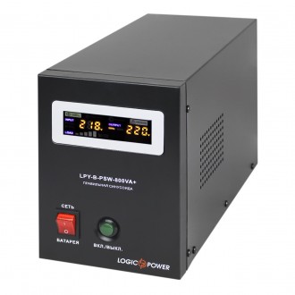 Джерело безперебійного живлення LogicPower LPY-B-PSW-800VA+ 5A/15A, з правильною. . фото 2