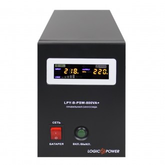 Джерело безперебійного живлення LogicPower LPY-B-PSW-800VA+ 5A/15A, з правильною. . фото 4