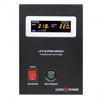 Джерело безперебійного живлення LogicPower LPY-B-PSW-800VA+ 5A/15A, з правильною. . фото 5