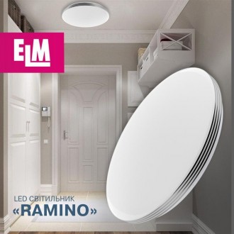 Світильник настінно-стельовий накладний світлодіодний круглий ELM Ramino 36W 400. . фото 5