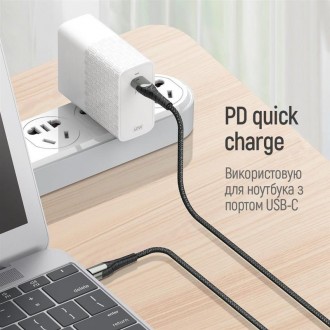 Кабель ColorWay USB Type-C - USB Type-C PD Fast Charging, 3А, 65W, 1м Grey 
 
От. . фото 7