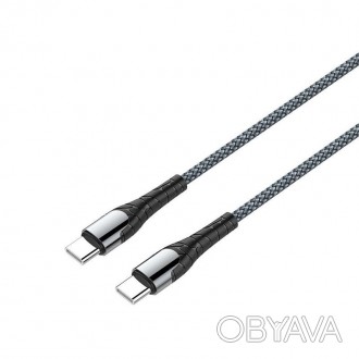Кабель ColorWay USB Type-C - USB Type-C PD Fast Charging, 3А, 65W, 1м Grey 
 
От. . фото 1