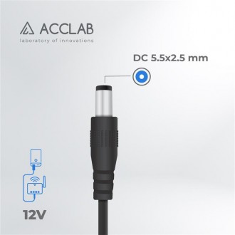 Кабель живлення ACCLAB USB to DC, 5,5х2,5 мм, 9V, 1A, 1 м Black 
 
Отправка данн. . фото 4