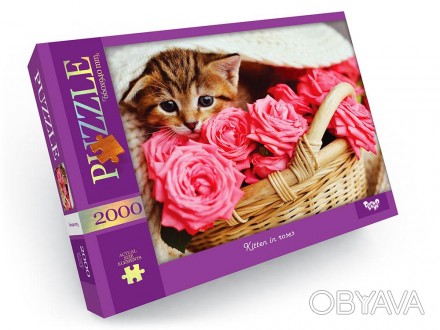 Пазлы Danko-Toys "Котенок в розах" 2000 эл. 
 
Отправка данного товара производи. . фото 1