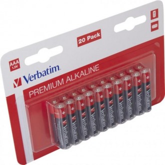 Батарейка Verbatim Alkaline AAA/LR03 BL 20шт_ 
 
Отправка данного товара произво. . фото 3