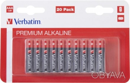 Батарейка Verbatim Alkaline AAA/LR03 BL 20шт_ 
 
Отправка данного товара произво. . фото 1