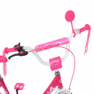 Велосипед детский для девочки c корзинкой PROF1 20юймов Y2013-1 Princess,малинов. . фото 7