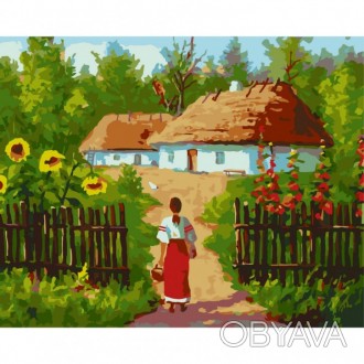 
	Набір для розпису "Українські хатинки" 40*50 см 10350-AC
. . фото 1