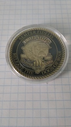 Монета Корпус морської піхоти США. Монета нова. Капсула не відкривалася. Розмір:. . фото 2