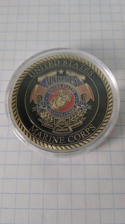 Монета Корпус морської піхоти США. Монета нова. Капсула не відкривалася. Розмір:. . фото 3