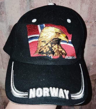 Бейсболка Norway Golden Eagle, 100%-cotton, примерный обьем 54-58см, регулируетс. . фото 2