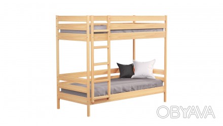 Дерев'яне ліжко "Дует" торгової марки Естелла - надійне і міцне двох'ярусне дитя. . фото 1