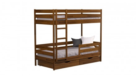 Дерев'яне ліжко "Дует" торгової марки Естелла - надійне і міцне двох'ярусне дитя. . фото 3