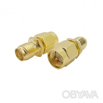  
SMA переходник Unitoptek RP SMA-4/1, SMA-Male (plug) – RPSMA-Female (jack), со. . фото 1