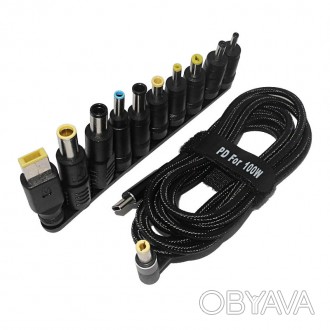 PD/E-Mark кабель TYPE-C QC DC 19-20V 100 W 1,8 м + перехідники WITRN-20V для зар. . фото 1