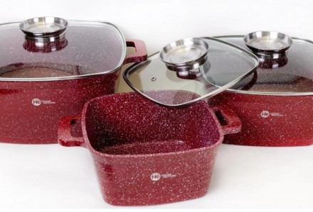 Набор алюминиевой посуды высшего качества с гранитным антипригарным покрытием и . . фото 2