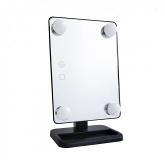 Настільне дзеркало з LED-підсвіткою для макіяжу прямокутне HH083 360°
Дзеркало д. . фото 4
