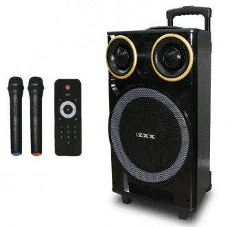 
Колонка музична, з Bluetooth на акумуляторна з 2-м радіомікрофон ZXX-9191
Акуст. . фото 2