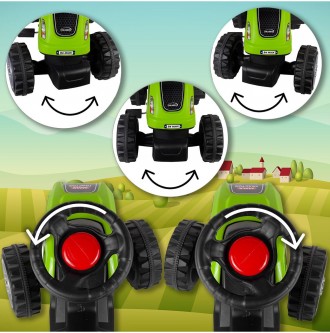 Для дітей трактор на педалях із причепом MMX MICROMAX (01-011) колір зелений
Ігр. . фото 8