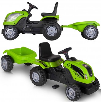 Для дітей трактор на педалях із причепом MMX MICROMAX (01-011) колір зелений
Ігр. . фото 4