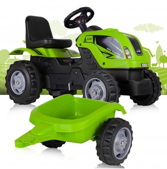 Для дітей трактор на педалях із причепом MMX MICROMAX (01-011) колір зелений
Ігр. . фото 7