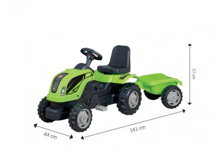 Для дітей трактор на педалях із причепом MMX MICROMAX (01-011) колір зелений
Ігр. . фото 6