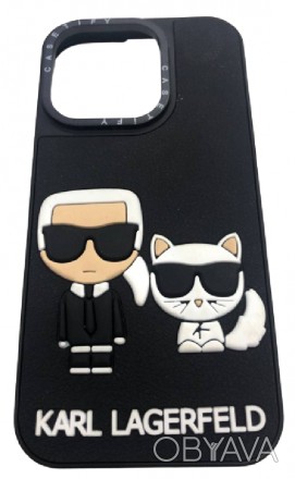 Чехол Karl Lagerfeld Paris Silicone Case для iPhone 14 PRO Karl and Cat Карл Лаг. . фото 1