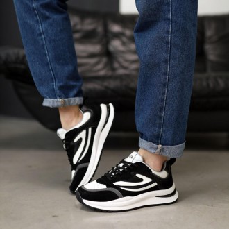 Жіночі кросівки Allshoes 584917 зі стильним поєднанням чорного та білого кольорі. . фото 3