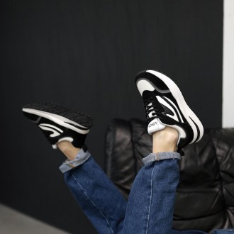 Жіночі кросівки Allshoes 584917 зі стильним поєднанням чорного та білого кольорі. . фото 7