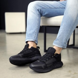 Кросівки Yike 584889 чорного універсального кольору, виконані з вологостійкого т. . фото 4