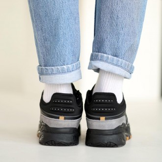 Чоловічі кросівки BaaS 584956 в стильному поєднанні чорного та сірого кольорів. . . фото 8
