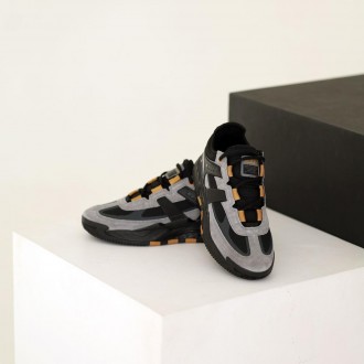 Чоловічі кросівки BaaS 584956 в стильному поєднанні чорного та сірого кольорів. . . фото 10