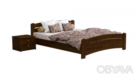 Стійке і високоякісне ліжко. Модель виконана з натурального дерева. Через малень. . фото 1