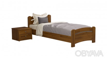 Стійке і високоякісне ліжко. Модель виконана з натурального дерева. Через малень. . фото 1