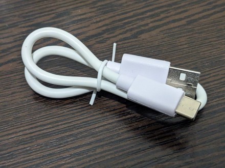 USB КАБЕЛЬ, USB A-TYPE-C білий, довжиною 30 см. Є самовивіз з Позняків. . фото 2