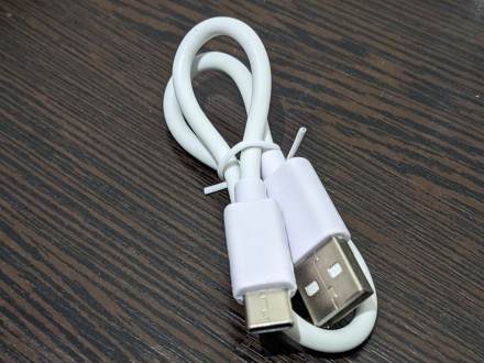 USB КАБЕЛЬ, USB A-TYPE-C білий, довжиною 30 см. Є самовивіз з Позняків. . фото 3